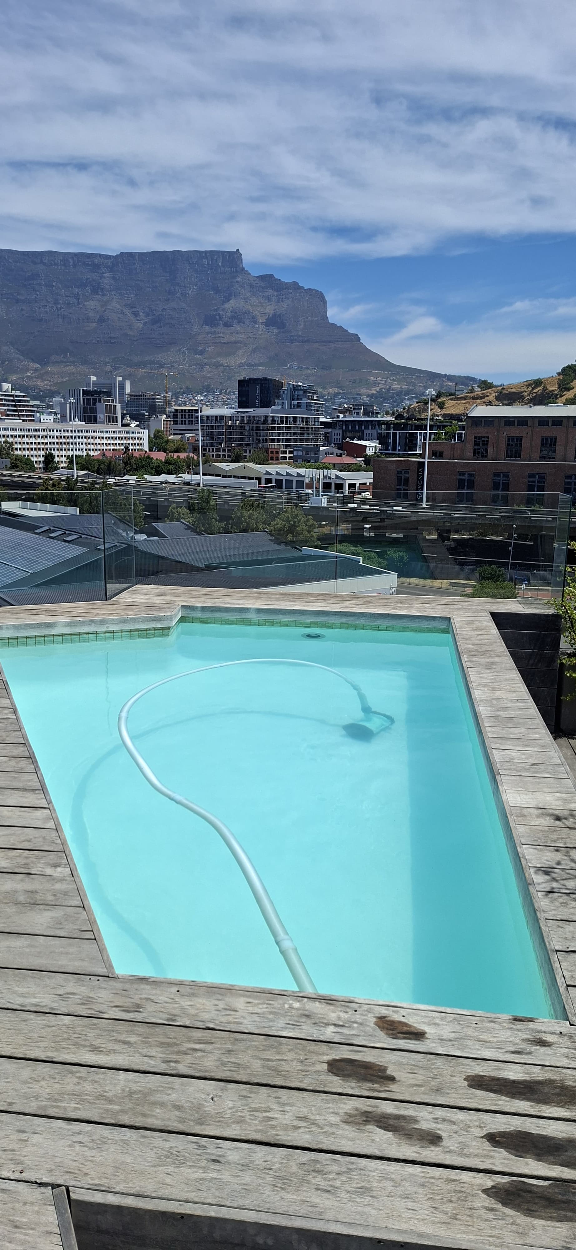 Hotel pool ready for guests in Cape Town